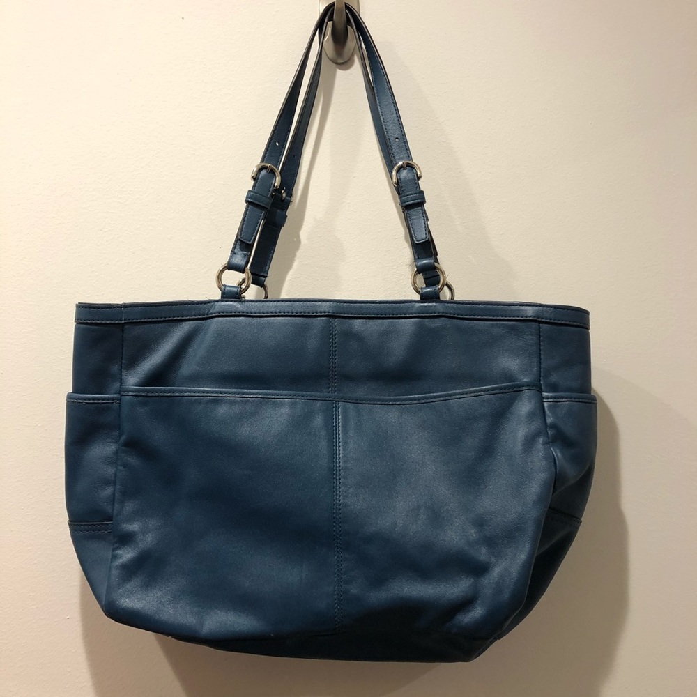Coach Blue Tote Handbag - Picture 2 of 9